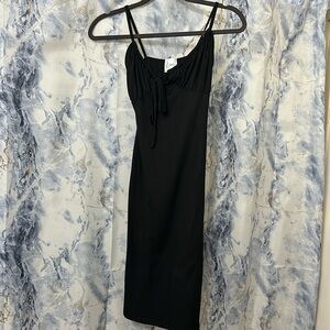 Strappy Black Midi Dress